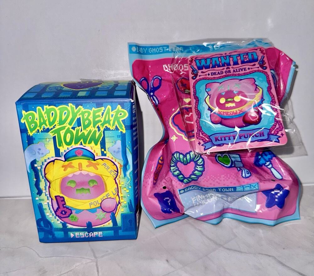 F.UN ShinWoo Baddy Bear Town Series Blind Box Confirmed Kitty Punch Sealed Bag
